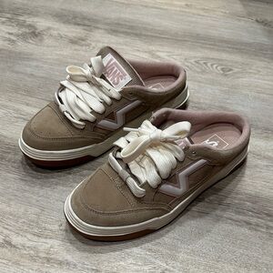 Vans Tan and White Casual Sneakers